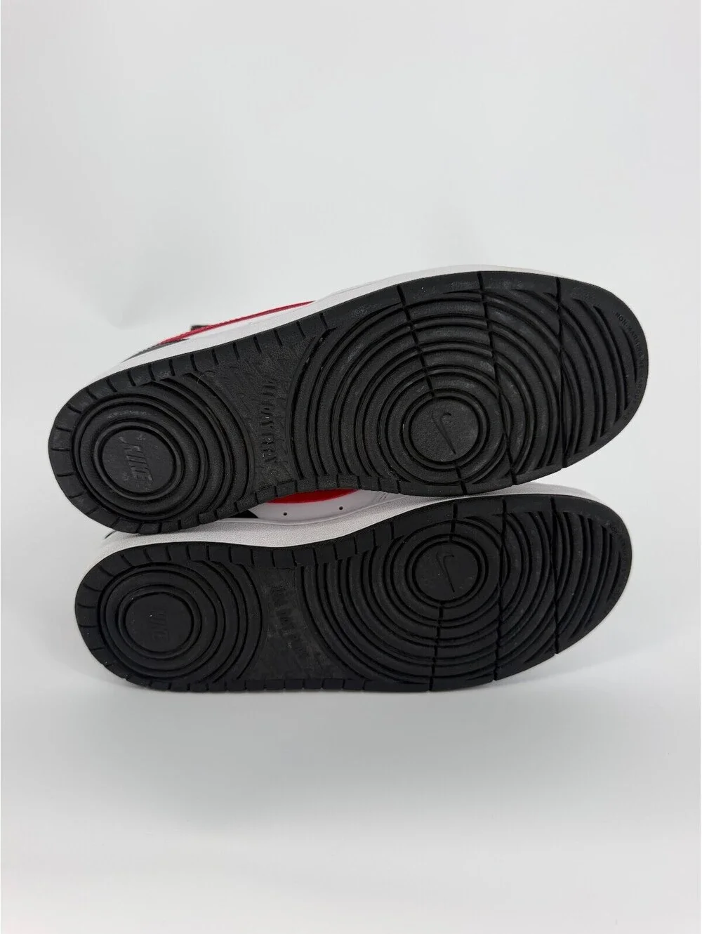 Nike High Top Sneakers in White, Black, and Red - Size US 6Y